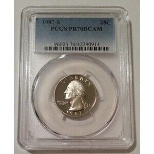 1987 S Washington Quarter Proof PR70 DCAM PCGS
